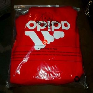 Adidog dog pet sweat jumpsuit hoodie red